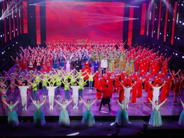 鑫禾舞美奉化溪巷里百團(tuán)匯演燈光音響租賃成功案例1